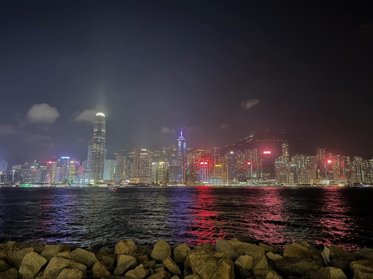 Hong Kong Island skyline.